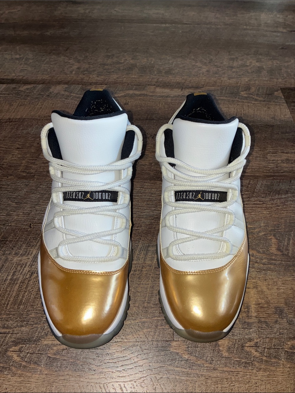 Closing Ceremony 11s Low Jordan Men's Sneakers in White, Gold and Black